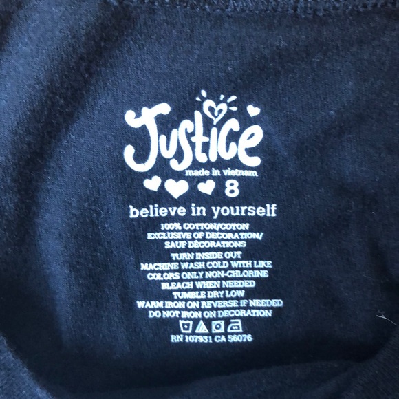 Girls 8 “Stay Cool” Black Tee Shirt - Picture 3 of 3